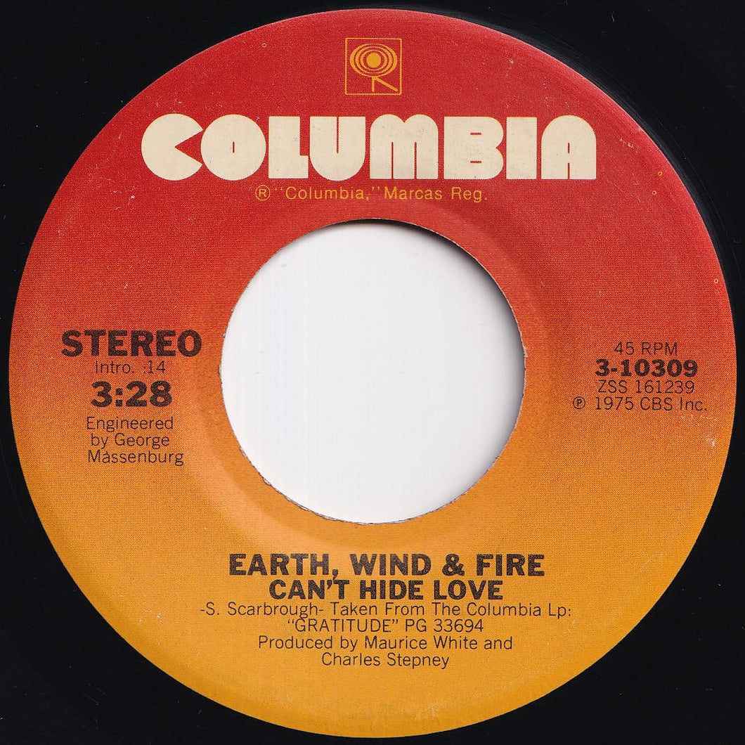 Earth, Wind & Fire - Can't Hide Love / Gratitude (7 inch Record / Used)