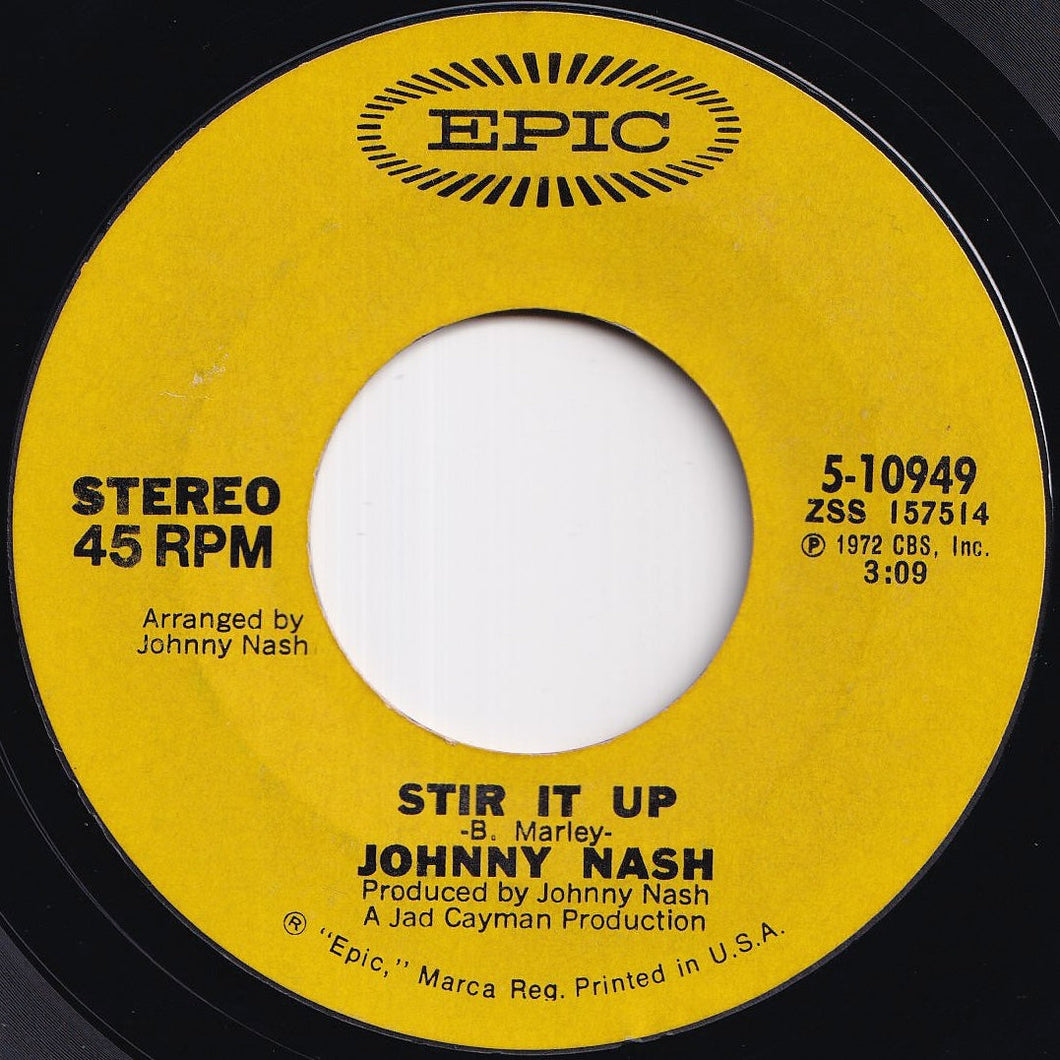 Johnny Nash - Stir It Up / Ooh Baby You've Been Good To Me (7 inch Record / Used)