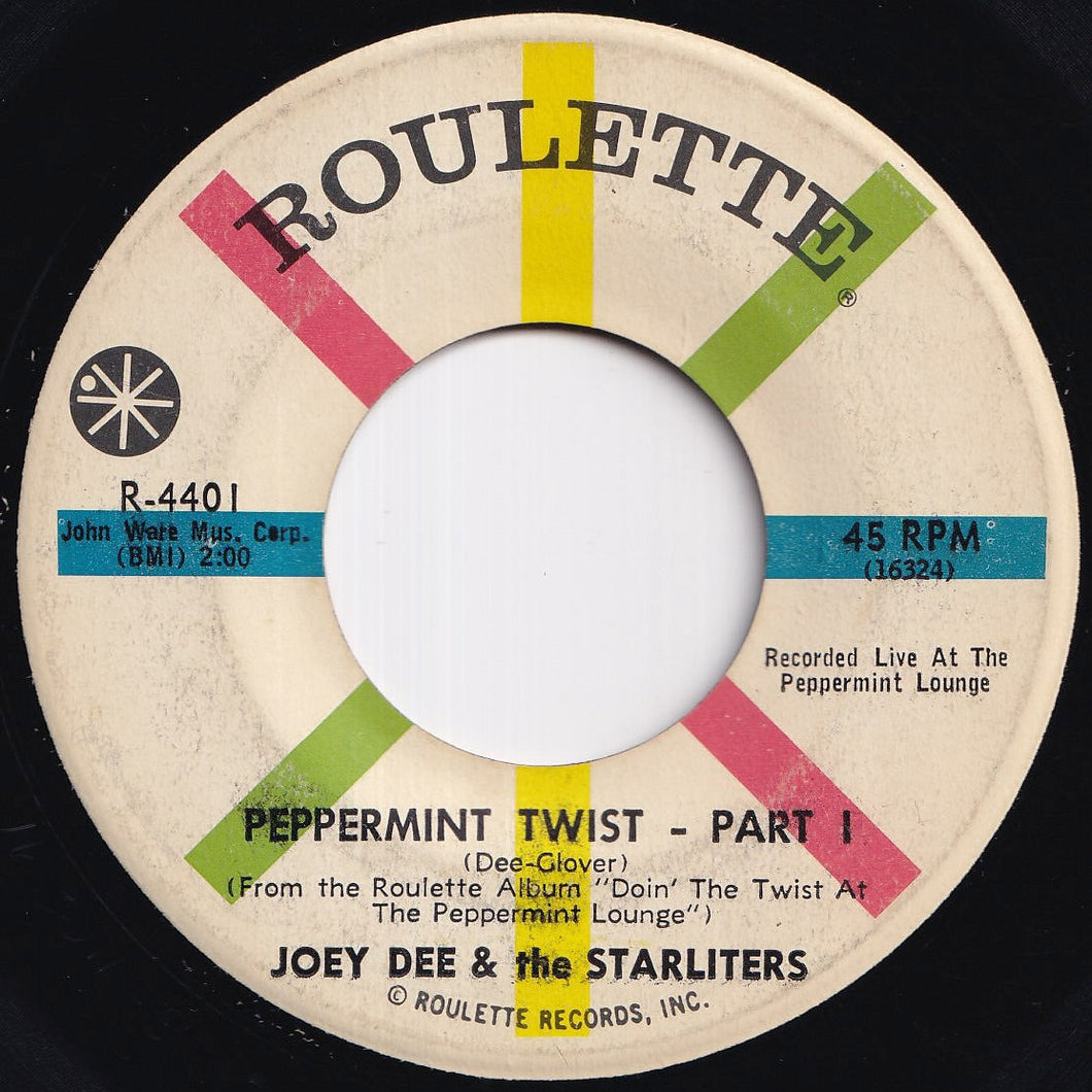 Joey Dee & The Starliters - Peppermint Twist (Part 1) / (Part 2) (7 inch Record / Used)