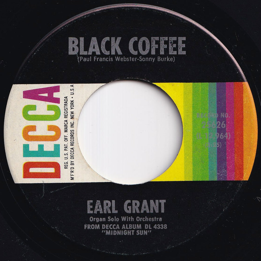 Earl Grant - Black Coffee / I'm Just A Lucky So And So (7 inch Record / Used)