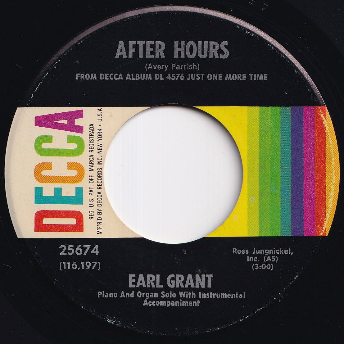 Load image into Gallery viewer, Earl Grant - After Hours / Stand By Me (7 inch Record / Used)