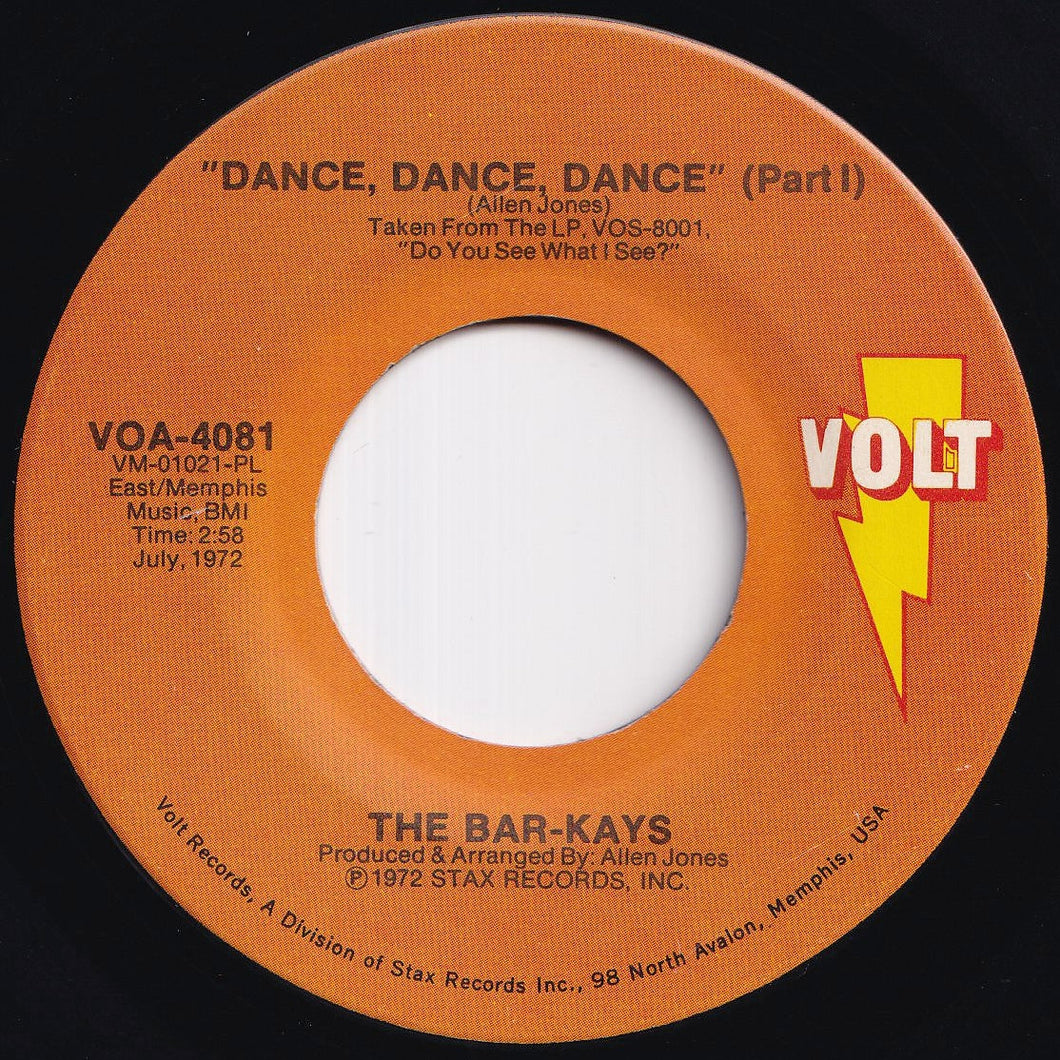 Bar-Kays - Dance, Dance, Dance (Part 1) / Memphis At Sunrise (7 inch Record / Used)
