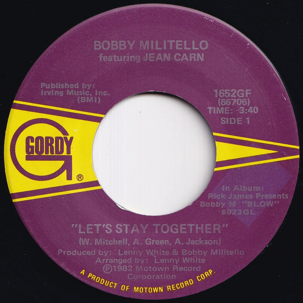 Bobby M - Let's Stay Together / Charlie's Backbeat (7 inch Record / Used)