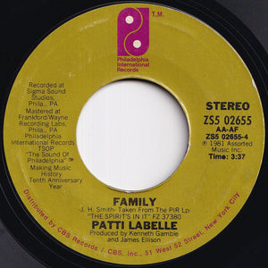 Patti LaBelle - The Spirit's In It / Family (7 inch Record / Used)