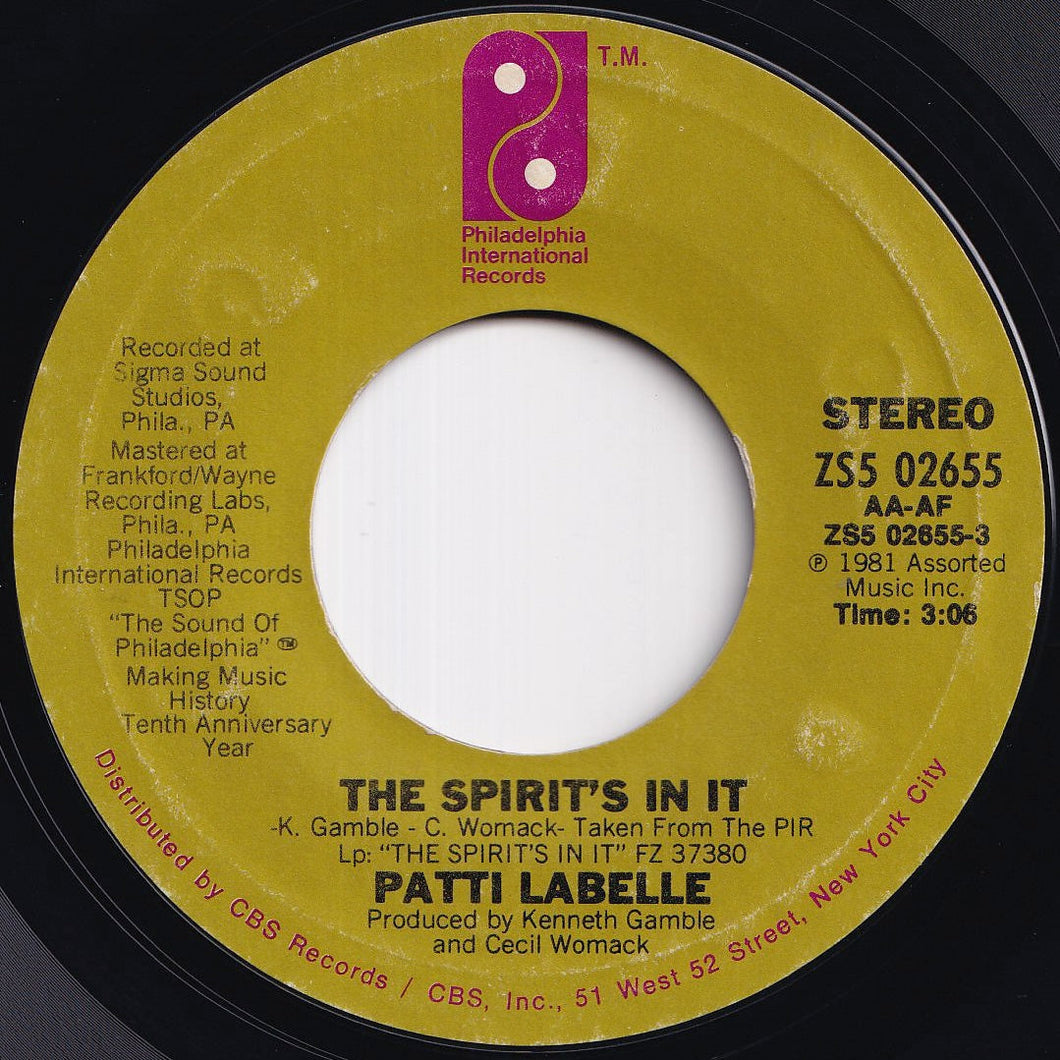 Patti LaBelle - The Spirit's In It / Family (7 inch Record / Used)