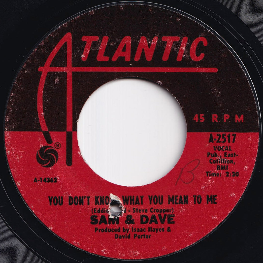 Sam & Dave - You Don't Know What You Mean To Me / This Is Your World (7 inch Record / Used)