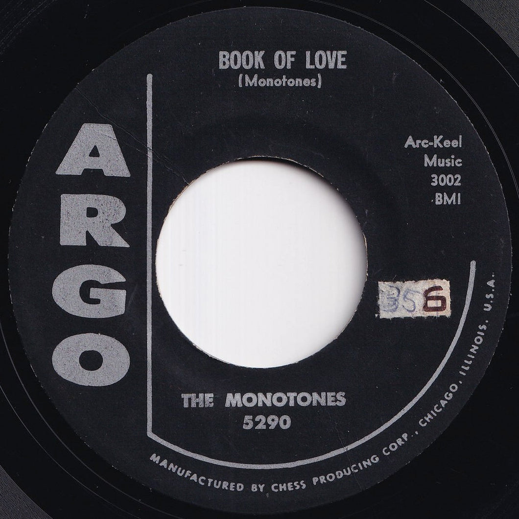Monotones - Book Of Love / You Never Loved Me (7 inch Record / Used)