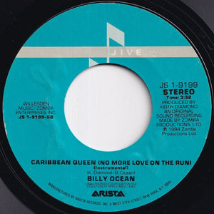 Billy Ocean - Caribbean Queen (No More Love On The Run) / (Instrumental) (7 inch Record / Used)