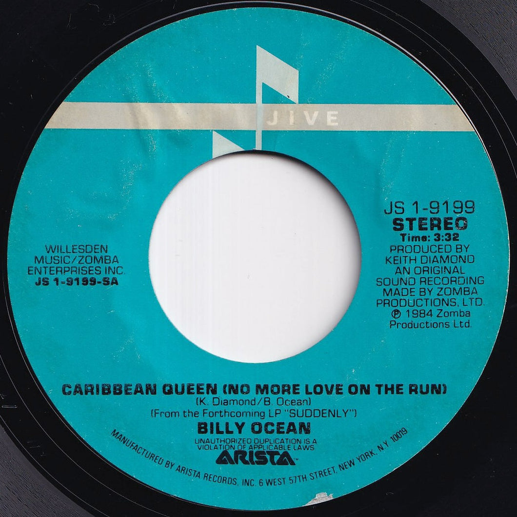 Billy Ocean - Caribbean Queen (No More Love On The Run) / (Instrumental) (7 inch Record / Used)