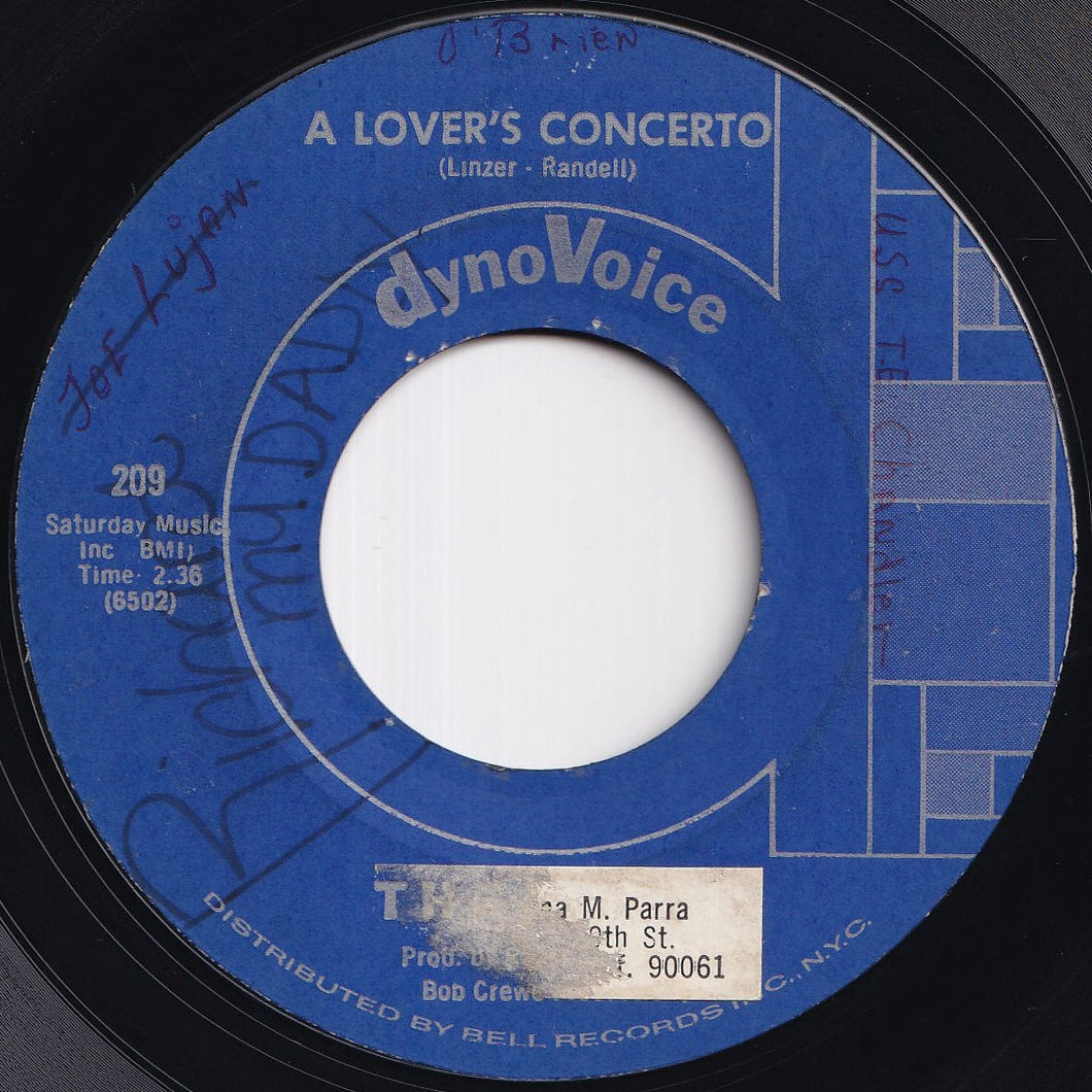 Toys - A Lover's Concerto / This Night (7 inch Record / Used)