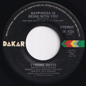 Tyrone Davis - Where Lovers Meet (At The Dark End Of The Street) / Happiness Is Being With You (7 inch Record / Used)