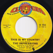 画像をギャラリービューアに読み込む, Impressions - This Is My Country / My Woman&#39;s Love (7 inch Record / Used)
