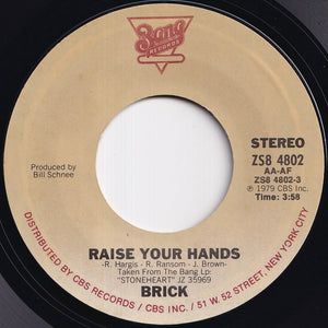 Brick - Raise Your Hands / Life Is What You Make It (7 inch Record / Used)