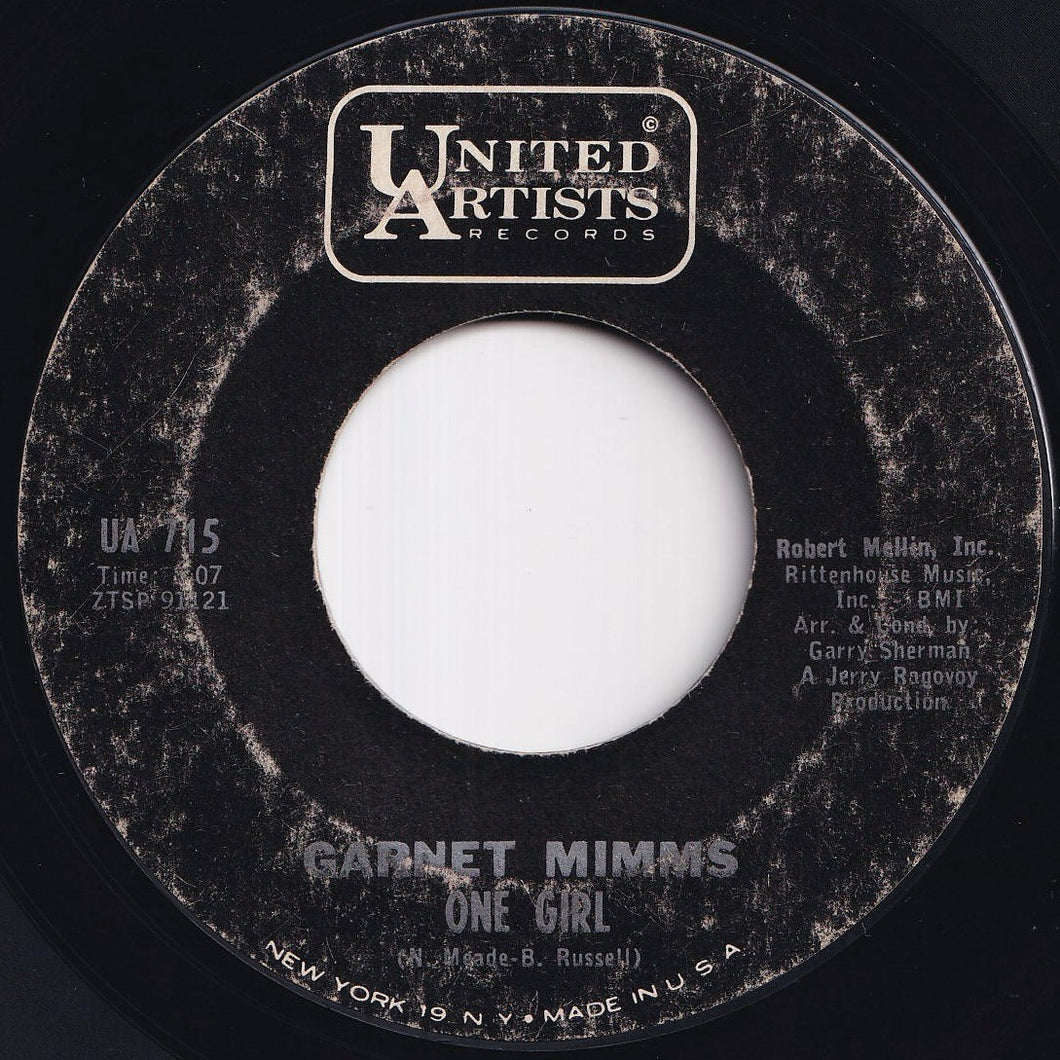 Garnet Mimms - One Girl / A Quiet Place (7 inch Record / Used)