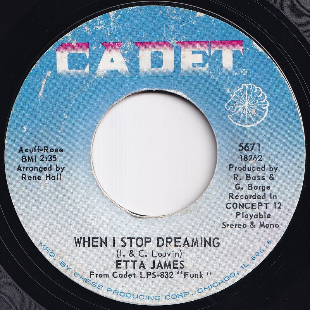 Etta James - When I Stop Dreaming / Sound Of Love (7 inch Record / Used)