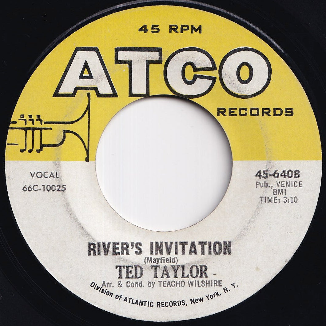 Ted Taylor - River's Invitation / Long Distance Love (7 inch Record / Used)