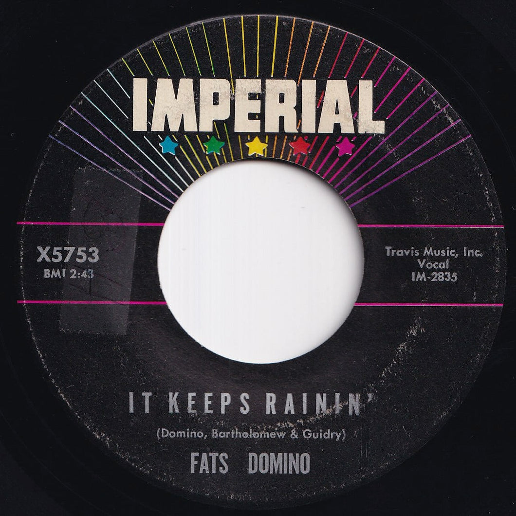Fats Domino - It Keeps Rainin' / I Just Cry (7 inch Record / Used)