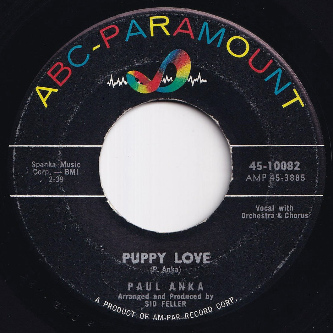 Paul Anka - Puppy Love / Adam And Eve (7 inch Record / Used)