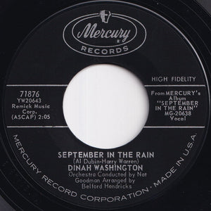 Dinah Washington - September In The Rain / Wake The Town And Tell The People (7 inch Record / Used)