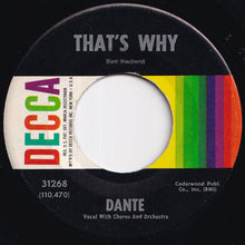 Load image into Gallery viewer, Dante - Bye Bye Baby / That&#39;s Why (7 inch Record / Used)
