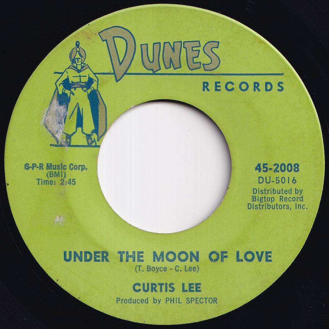 Curtis Lee - Under The Moon Of Love / Beverly Jean (7 inch Record / Used)