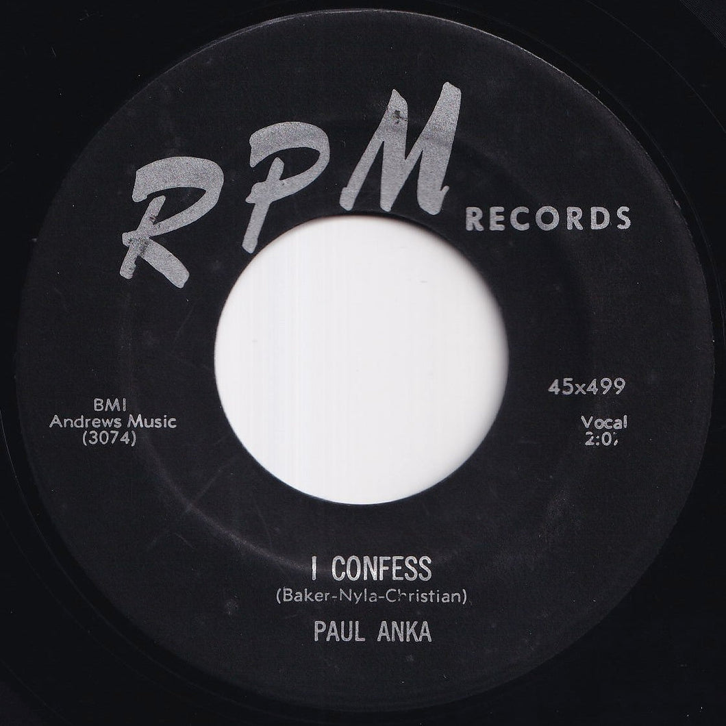 Paul Anka - I Confess / Blau-Wile-Deveest-Fontaine (7 inch Record / Used)