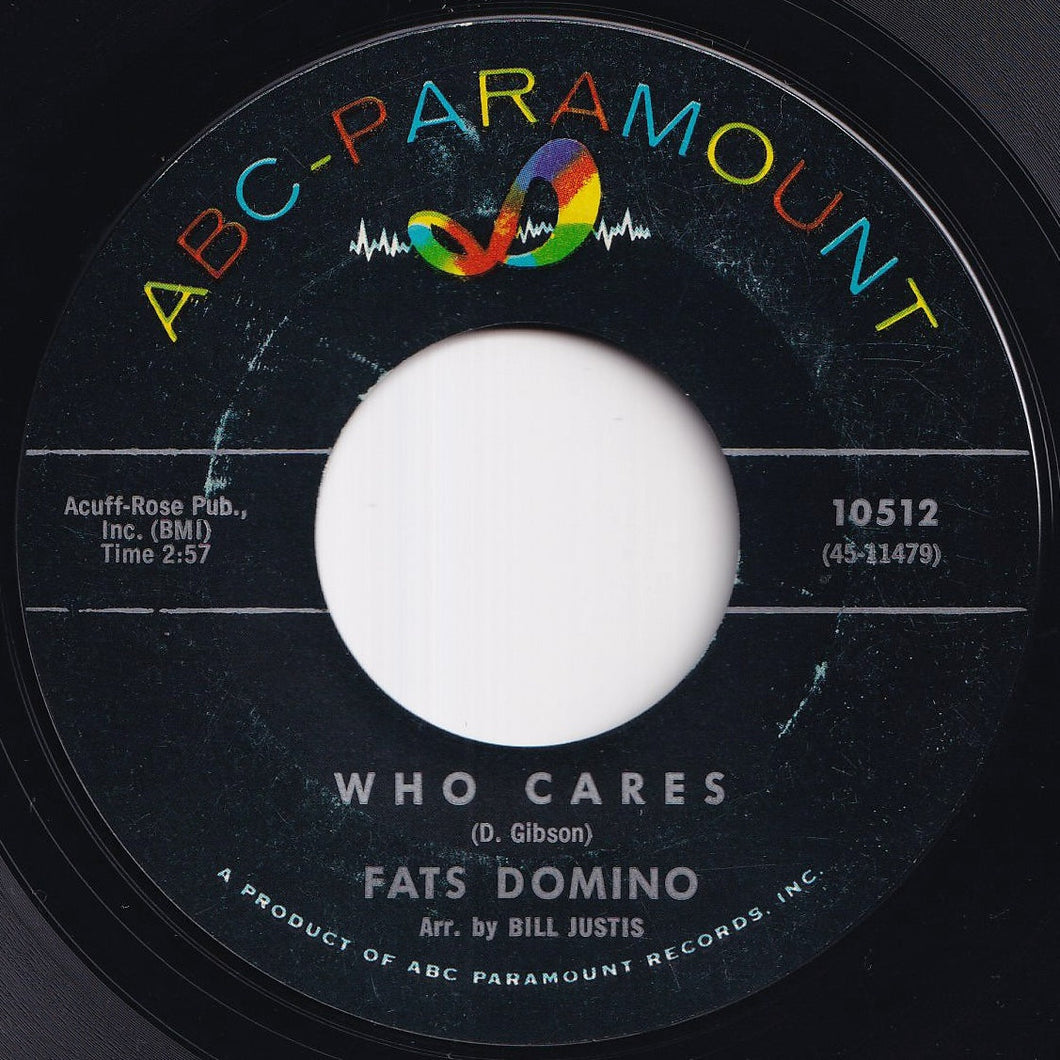 Fats Domino - Who Cares / Just A Lonely Man  (7 inch Record / Used)