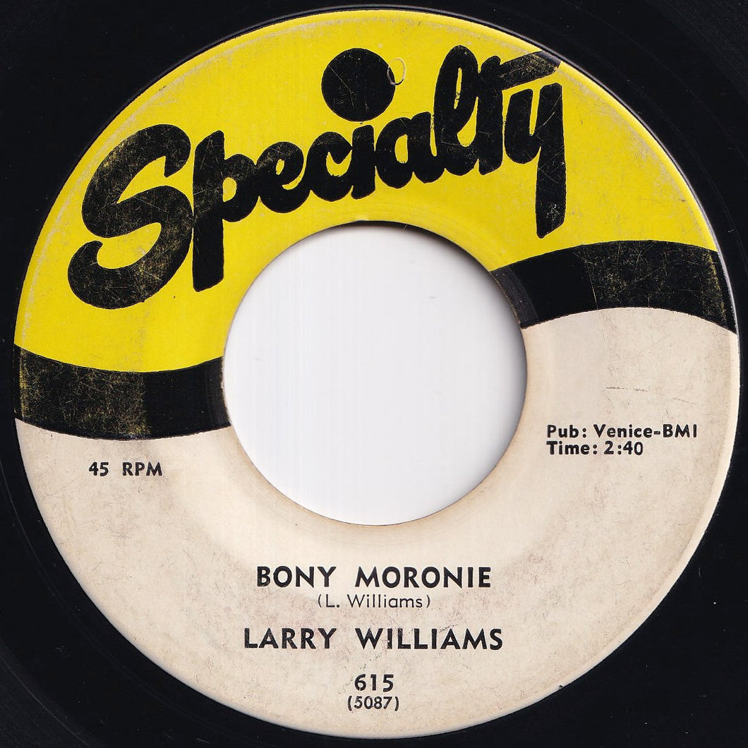 Larry Williams - Bony Moronie / You Bug Me, Baby (7 inch Record / Used)