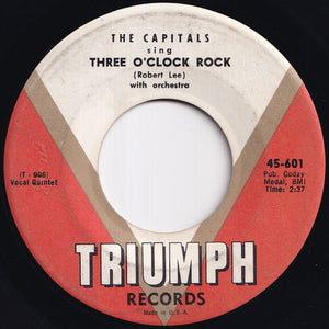 Capitals - Write Me A Love Letter / Three O'Clock Rock (7 inch Record / Used)