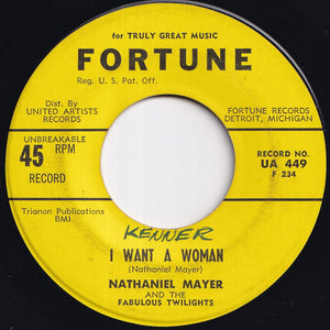 Nathaniel Mayer And The Fabulous Twilights - Village Of Love / I Want A Woman (7 inch Record / Used)