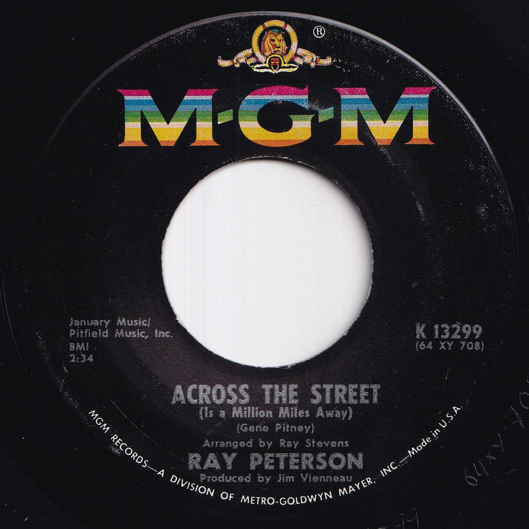 Ray Peterson - Across The Street / When I Stop Dreaming (7 inch Record / Used)