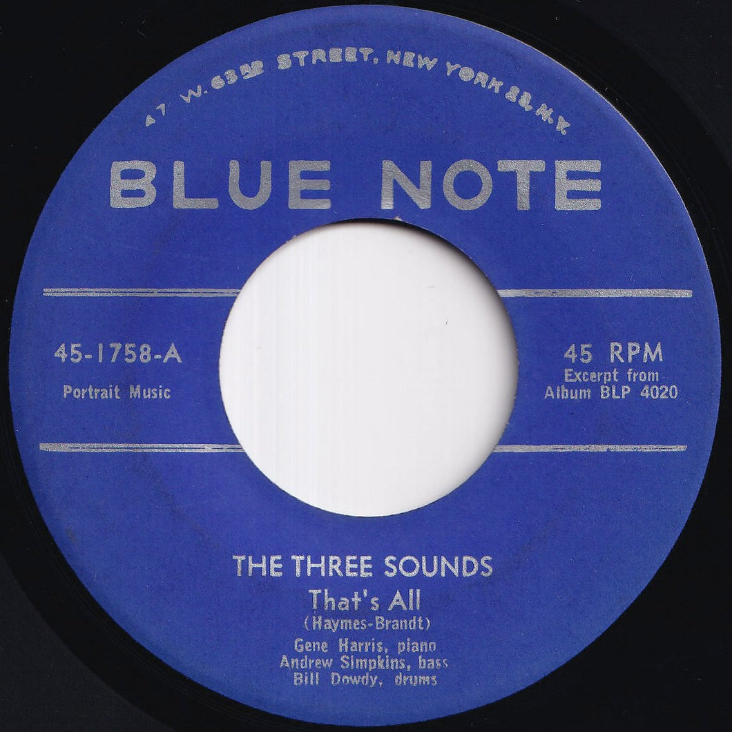 Three Sounds - That's All / St. Thomas (7 inch Record / Used)