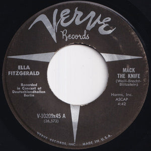 Ella Fitzgerald - Mack The Knife / Too Darn Hot (7 inch Record / Used)