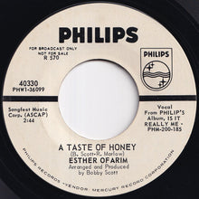 画像をギャラリービューアに読み込む, Esther Ofarim - A Taste Of Honey / To The Ends Of The Earth (7 inch Record / Used)
