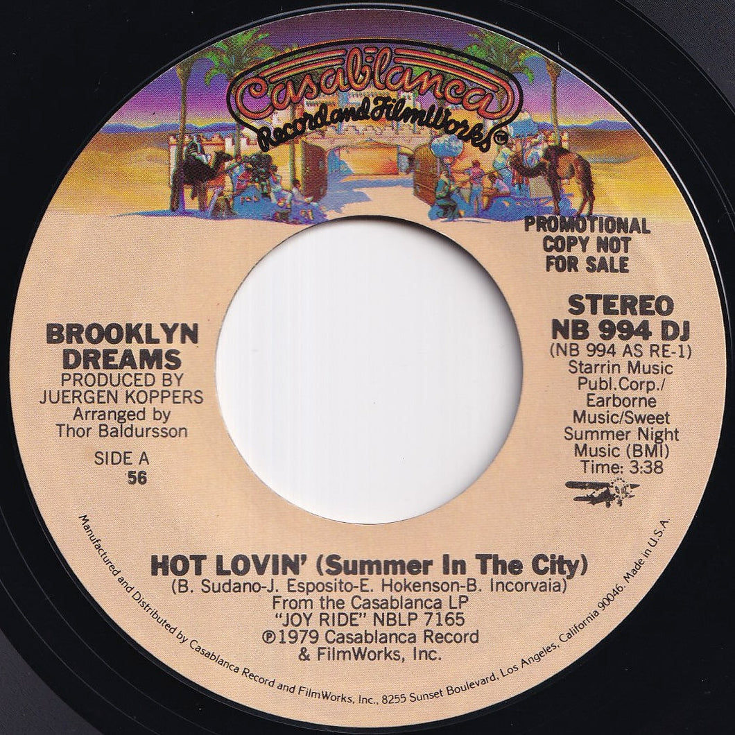 Brooklyn Dreams - Hot Lovin' (Summer In The City) (Stereo) / (Mono) (7 inch Record / Used)