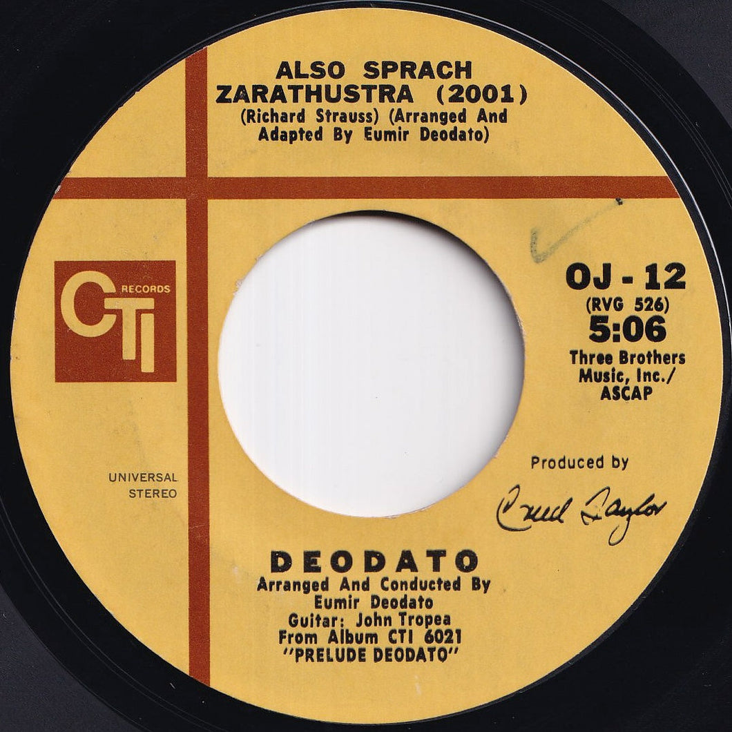Deodato - Also Sprach Zarathustra (2001) / Spirit Of Summer (7 inch Record / Used)