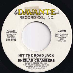 Sheilah Chambers - Hit The Road Jack / Hit The Road Jack (7 inch Record / Used)