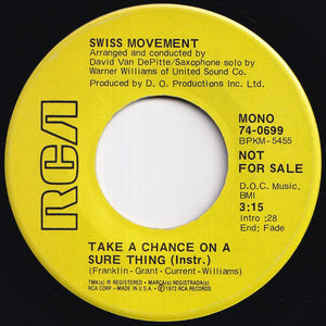 Swiss Movement - Take A Chance On A Sure Thing / (Instr.) (7 inch Record / Used)