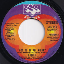 画像をギャラリービューアに読み込む, Exiles - Got To Be All Right (Stereo) / (Mono) (7 inch Record / Used)
