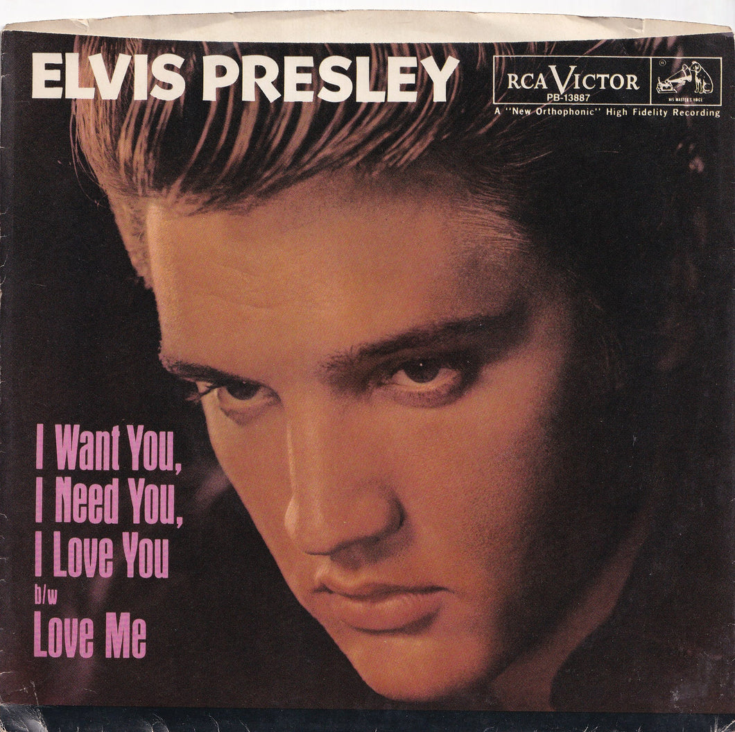 Elvis Presley - I Want You, I Need You, I Love You / Love Me (7 inch Record / Used)