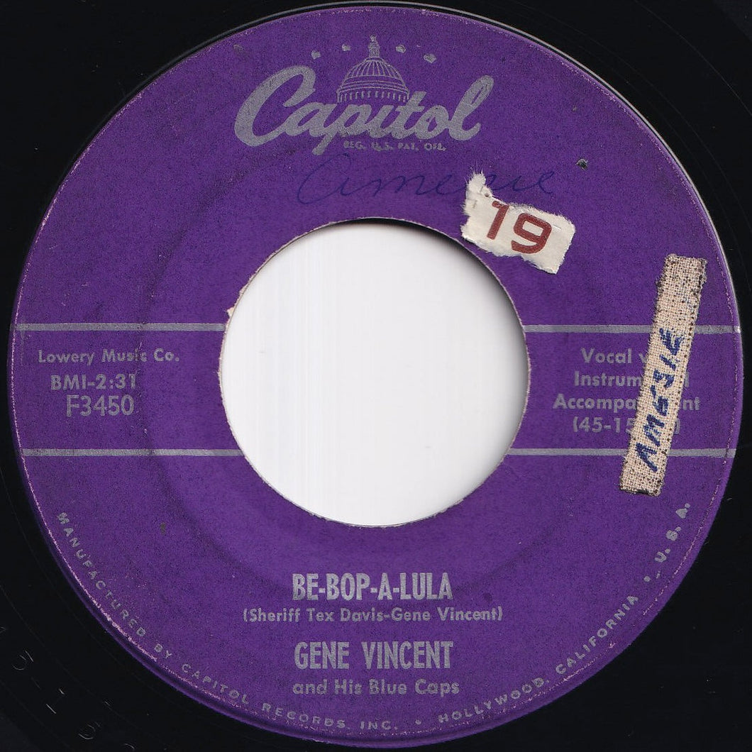 Gene Vincent - Be-Bop-A-Lula / Woman Love (7 inch Record / Used)
