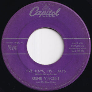 Gene Vincent - B-I-Bickey-Bi, Bo-Bo-Go / Five Days, Five Days (7 inch Record / Used)
