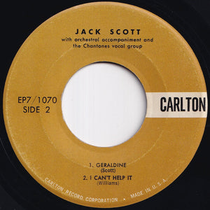 Jack Scott - With Your Love; Save My Soul / Geraldine; I Can't Help It (7 inch Record / Used)