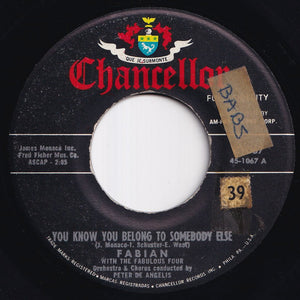 Fabian - You Know You Belong To Someone Else / Hold On (7 inch Record / Used)