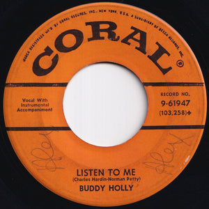Buddy Holly - I'm Gonna Love You Too / Listen To Me (7 inch Record / Used)