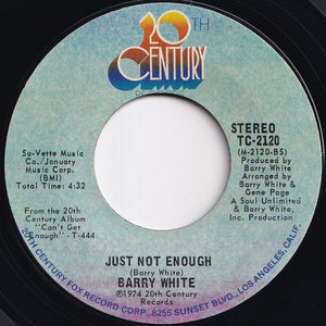 Barry White - Can't Get Enough Of Your Love, Babe / Just Not Enough (7 inch Record / Used)