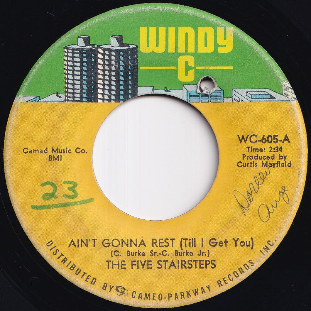 Five Stairsteps - Ain't Gonna Rest (Till I Get You) / You Can't See (7 inch Record / Used)