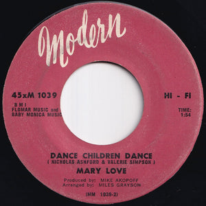 Mary Love - Talkin' About My Man / Dance Children Dance (7 inch Record / Used)