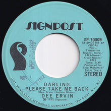 画像をギャラリービューアに読み込む, Dee Ervin - Darling Please Take Me Back (Stereo) / (Mono) (7 inch Record / Used)
