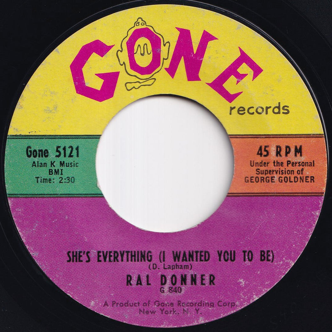Ral Donner - She's Everything (I Wanted You To Be) / Will You Love Me In Heaven (7 inch Record / Used)